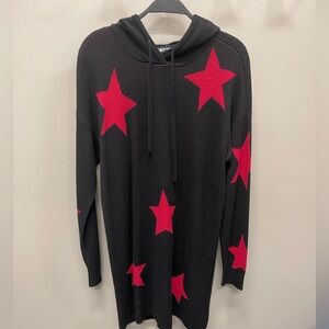 Hot Topic Black Sweater with Red Stars